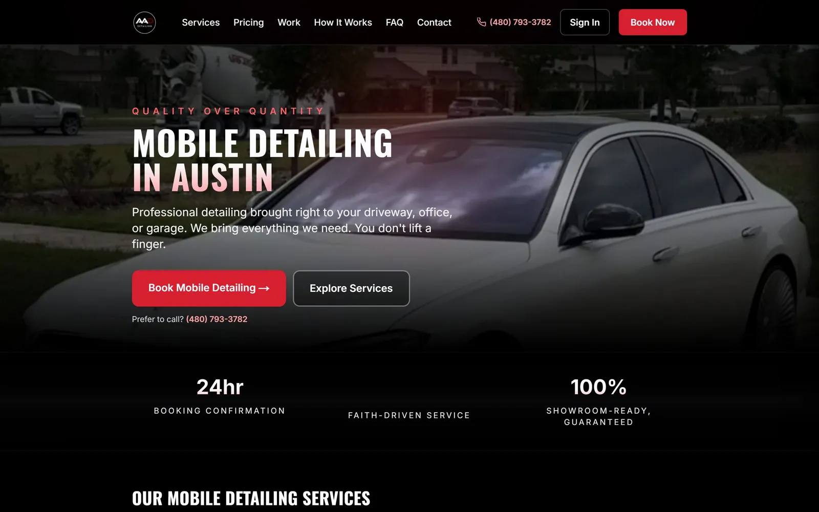 Austin Auto Detail website
