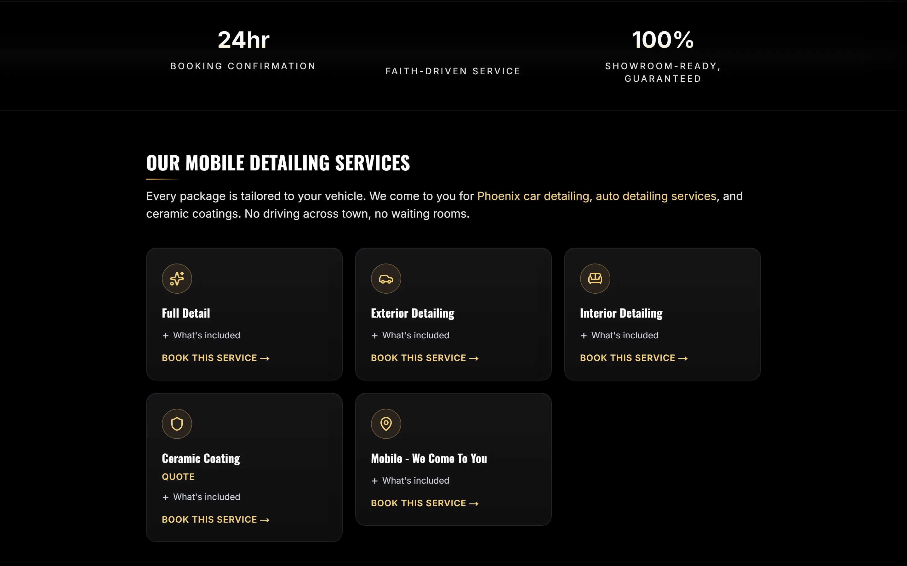 Signature Mobile Detailing website detail 1
