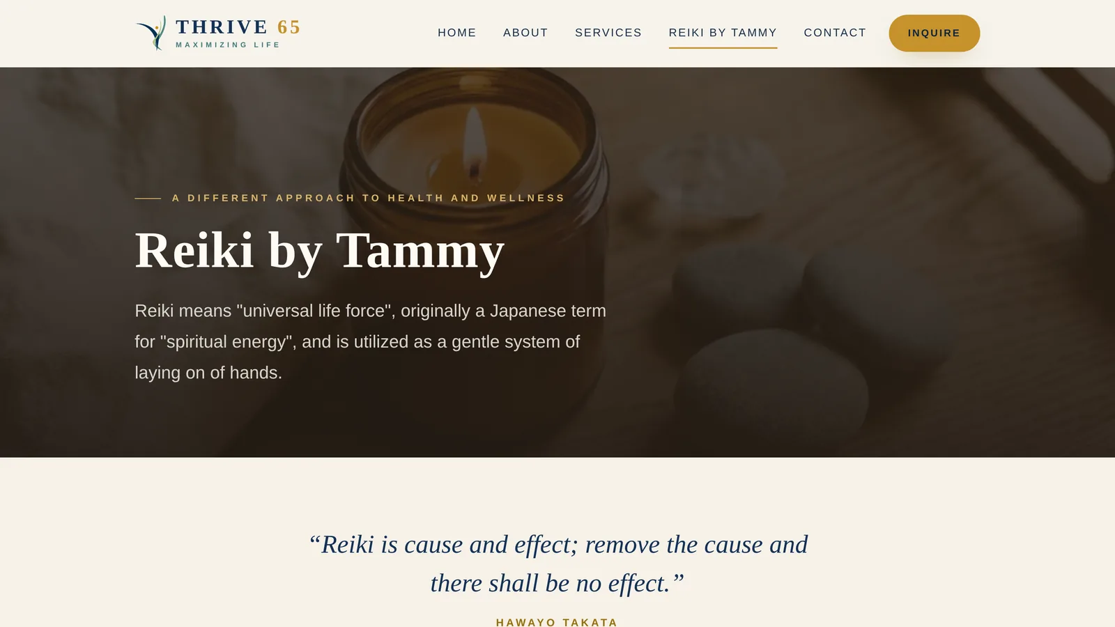 Thrive 65 website detail 1
