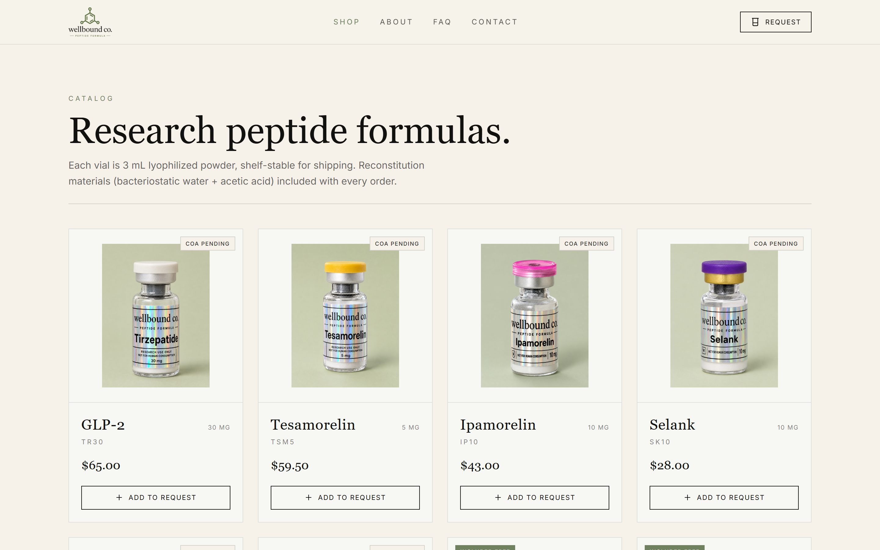Wellbound Co. website detail 1