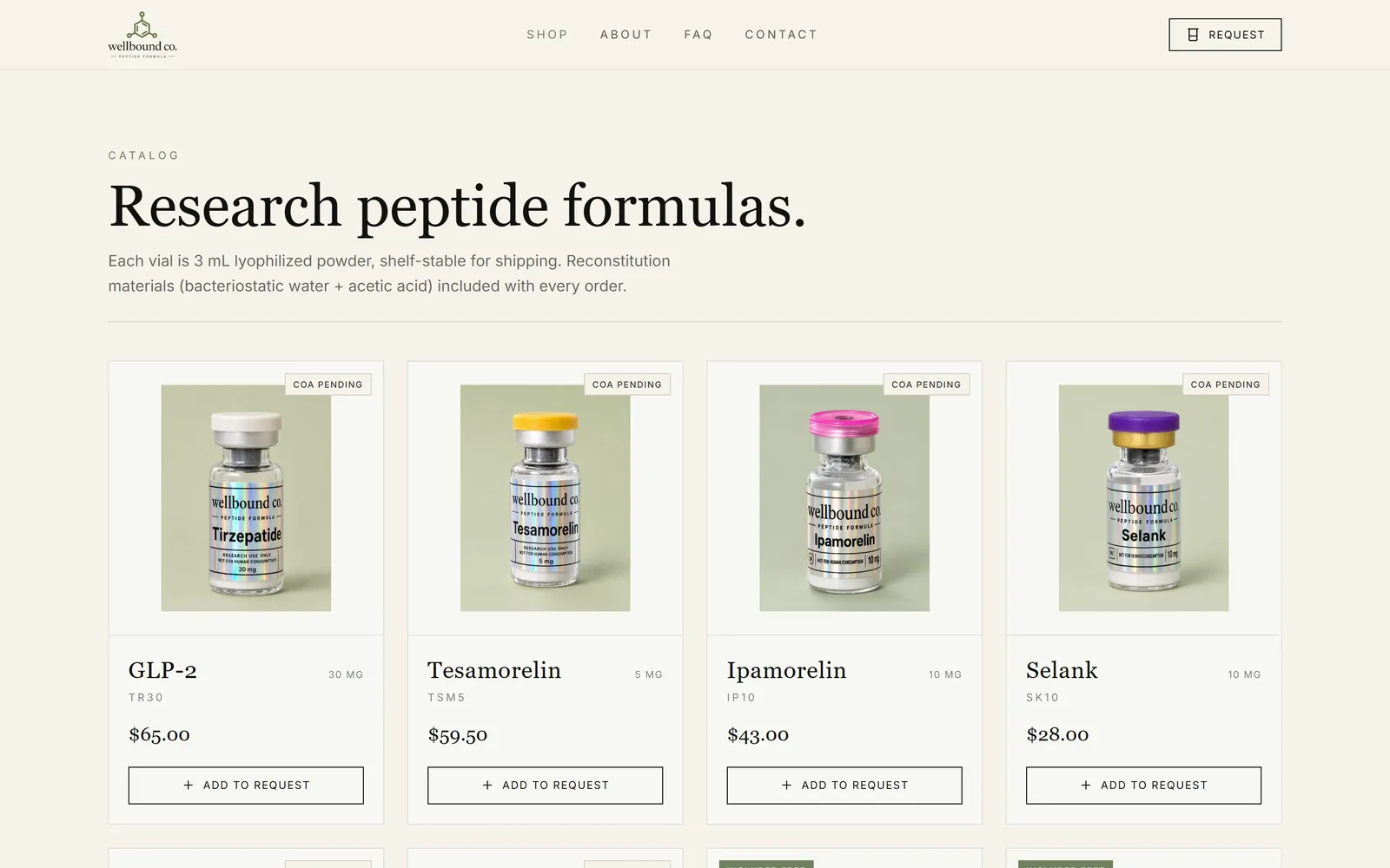 Wellbound Co. website detail 1