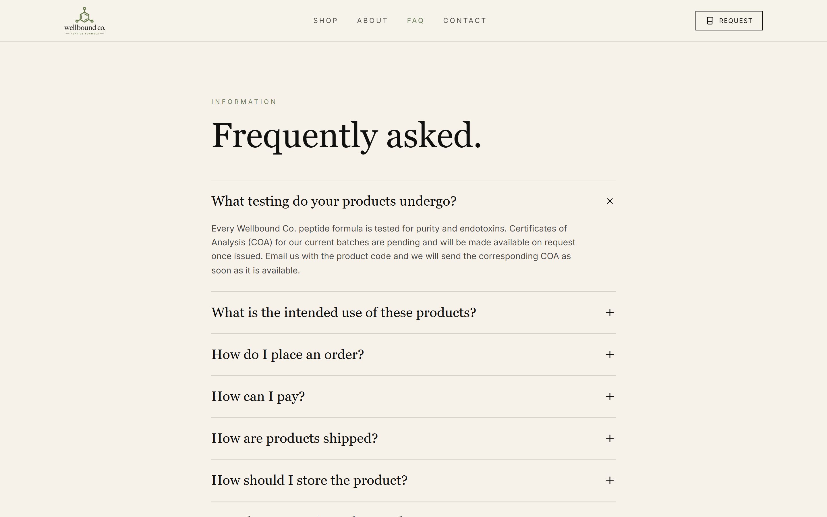 Wellbound Co. website detail 2