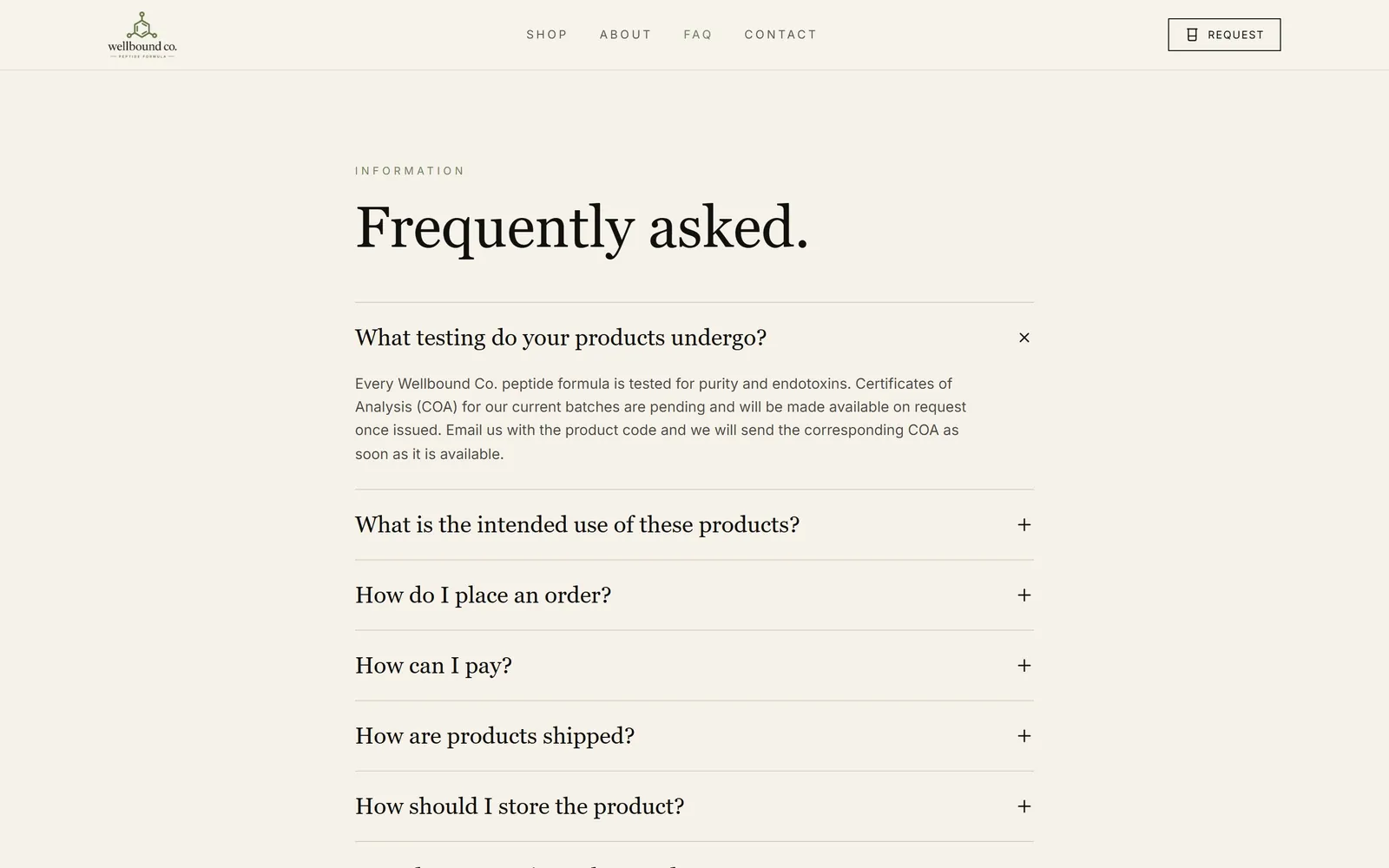 Wellbound Co. website detail 2